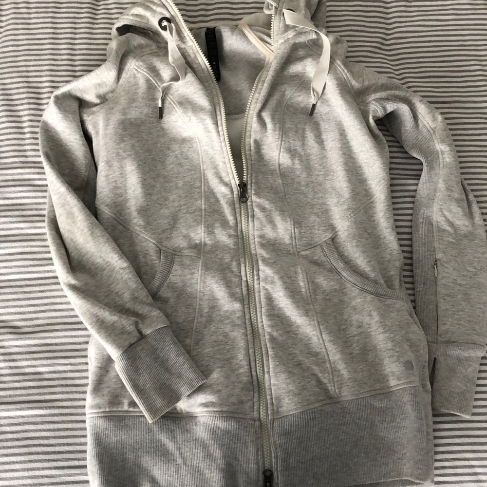 Light grey exercise zip up